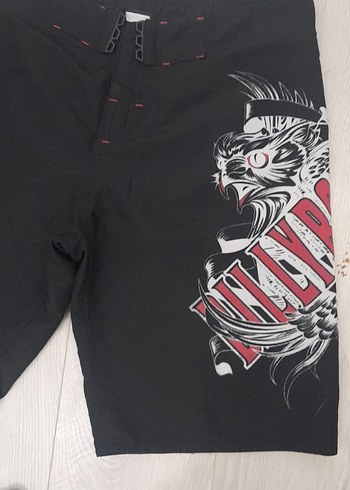 Siyah Baskılı Erkek Mini Spor Şort - Görsel 2