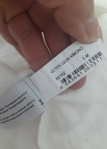 Beyaz Uzun Bohem Kadın kimona - Görsel 6