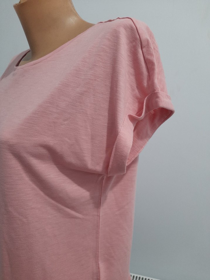 Pembe Kadın Oversize Basic Tişört sadece yıkandı giyilmedi - Görsel 2