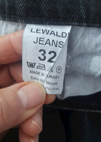 Siyah Bol Kesim Midi Kadın Kot Pantolon - Görsel 9