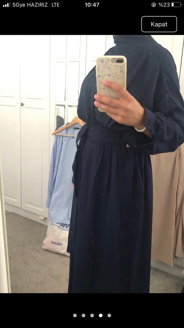 Tesettürlu tulum elbise - Görsel 4