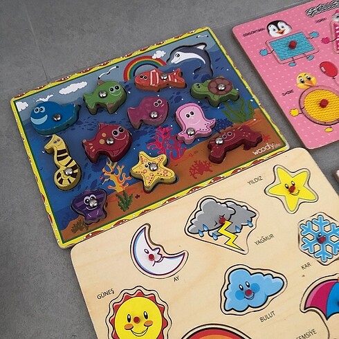  Beden Bebek ahşap puzzle