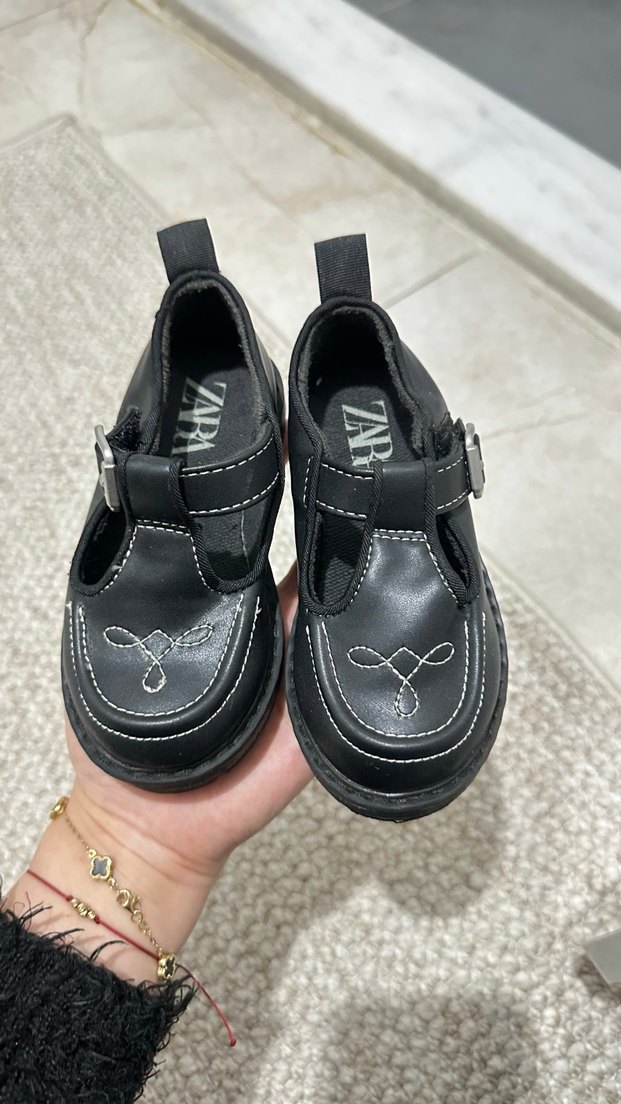 Tokalı Siyah Kız Çocuk Loafer - Görsel 2