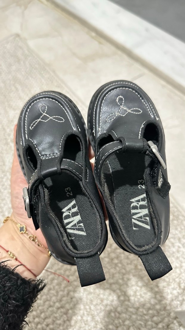 Tokalı Siyah Kız Çocuk Loafer - Görsel 3