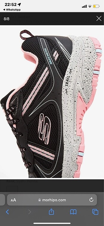 36,5 Beden siyah Renk Skechers spor ayakkabı