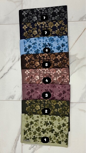 Diğer Camellia Scarf - Blom Desen Soft Şal
