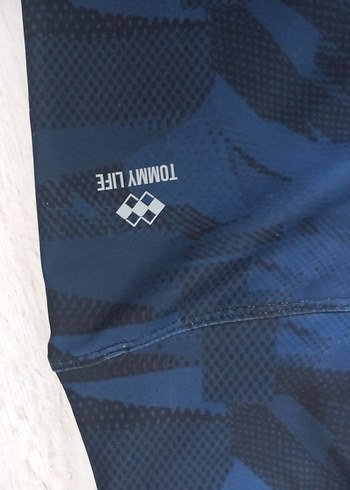 Tommy Hilfiger Kadın Lacivert Kamuflaj Desenli Spor Tayt