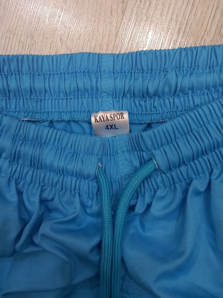 Erkek Çocuk Mavi Düz Mayo Şort - Görsel 2