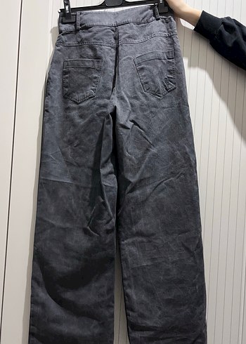 Zara Gri Bol Kesim Midi Denim Kadın Jean - Görsel 2