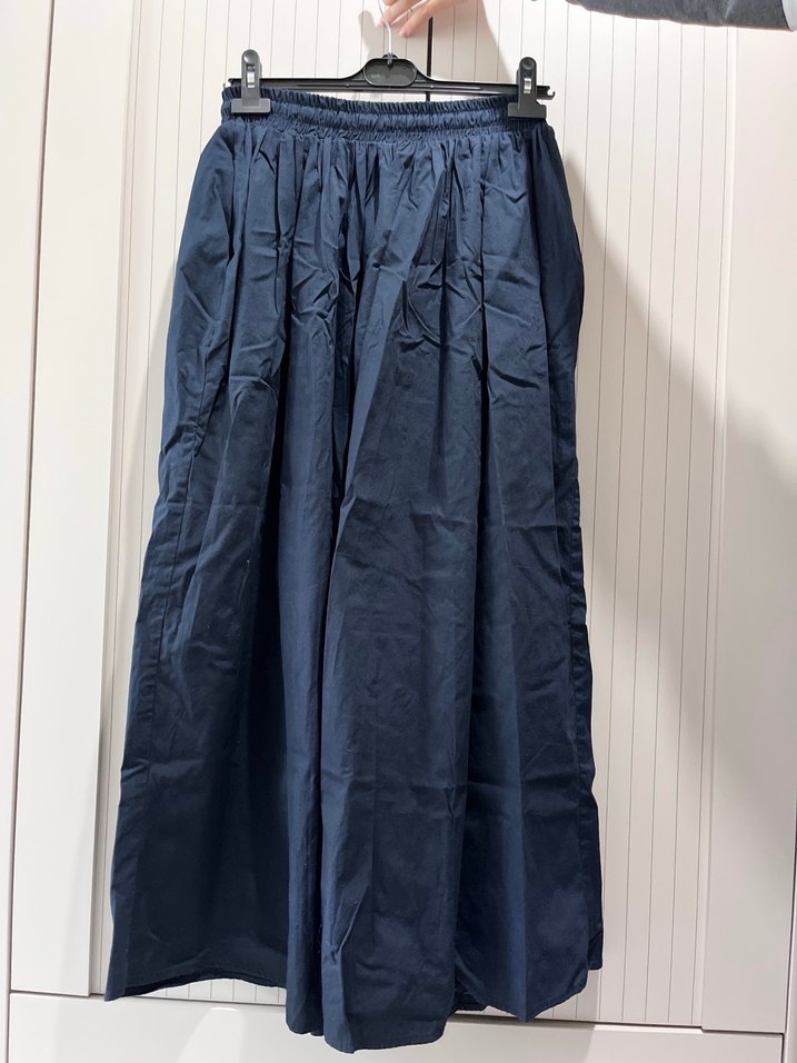 Aybıkestıl Lacivert Kadın Uzun Keten Etek - Görsel 2