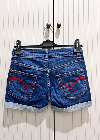 Zara Kadın Lacivert Mini Kot Şort - Görsel 2