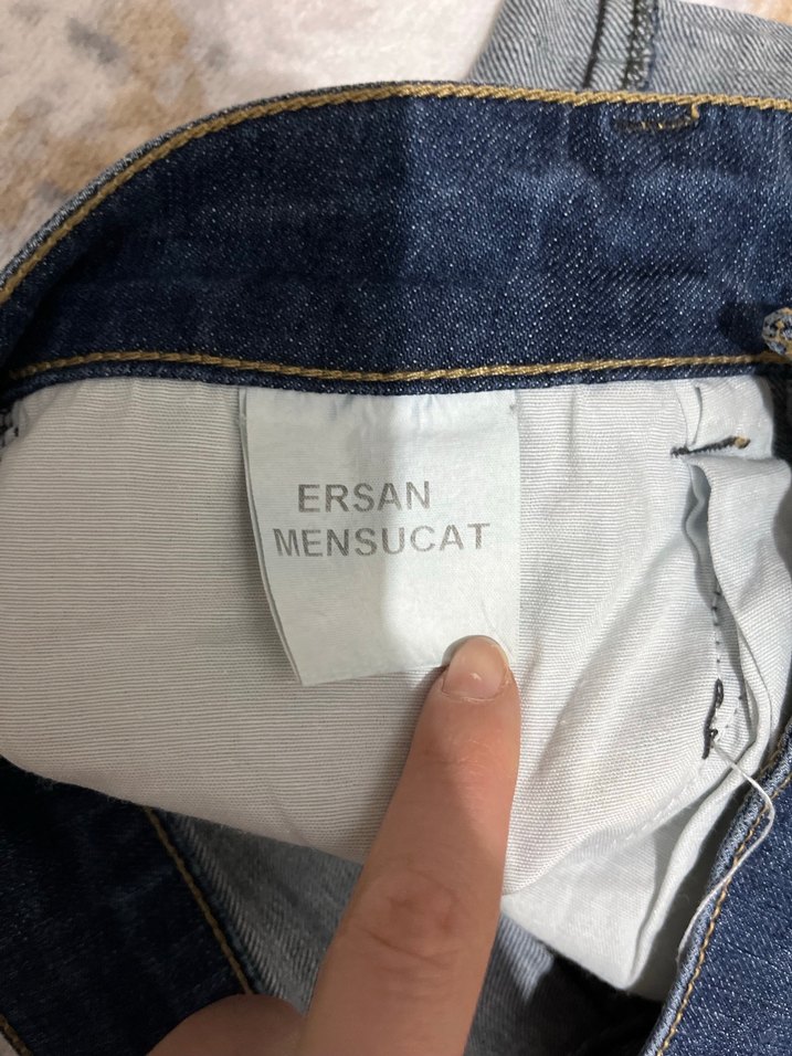 Zara Kadın Lacivert Mini Kot Şort - Görsel 3