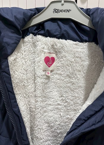 Zara Fermuarlı Mavi Kadın Kışlık Mont - Görsel 3