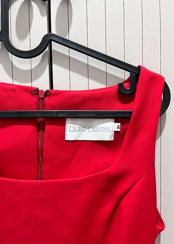 Zara Kırmızı Midi Kolsuz Kadın Elbise - Görsel 3