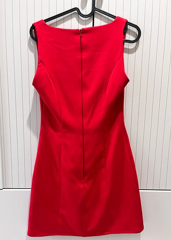 Zara Kırmızı Midi Kolsuz Kadın Elbise - Görsel 2