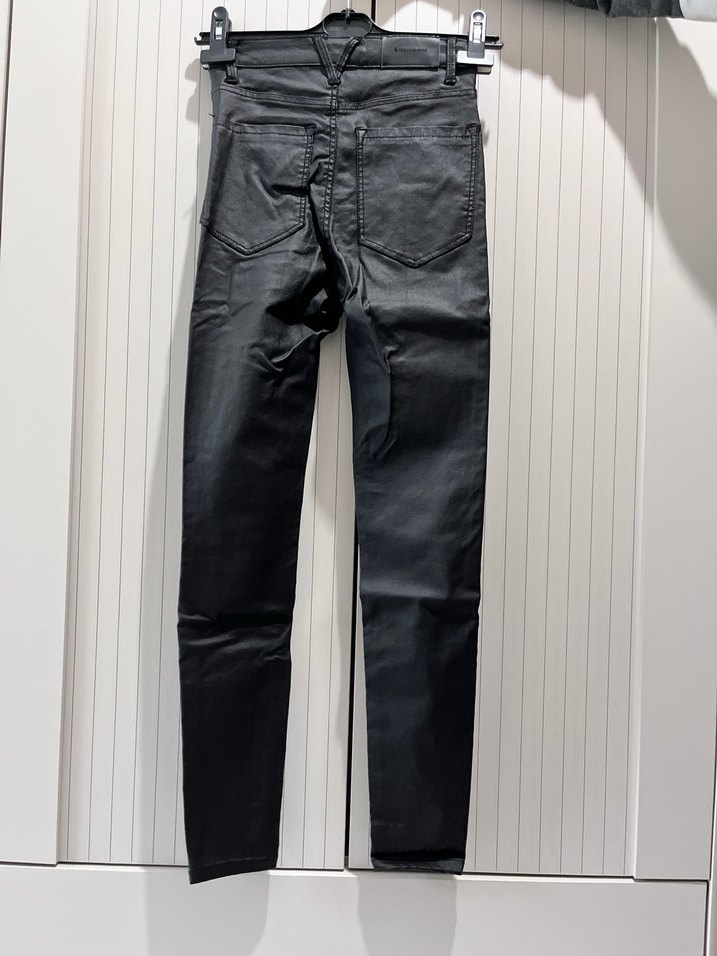 Stradivarius Siyah Deri Kadın Kot Pantolon - Görsel 2