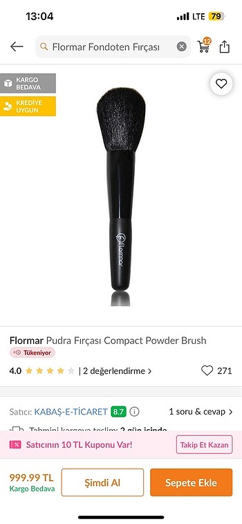 Beden Renk Flormar fondötenle fırçası