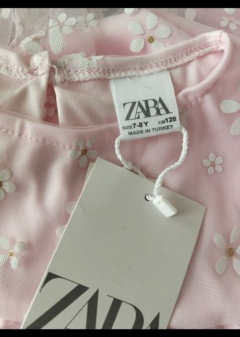 Etiketli pembe papatya tül elbise - Görsel 4