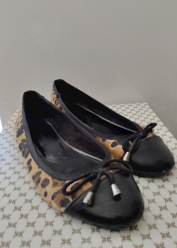 Kahverengi Leopar Desenli Kadın Babet - Görsel 2