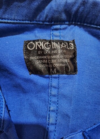 Original Penguin Kadın Saks mavisi kot mont
