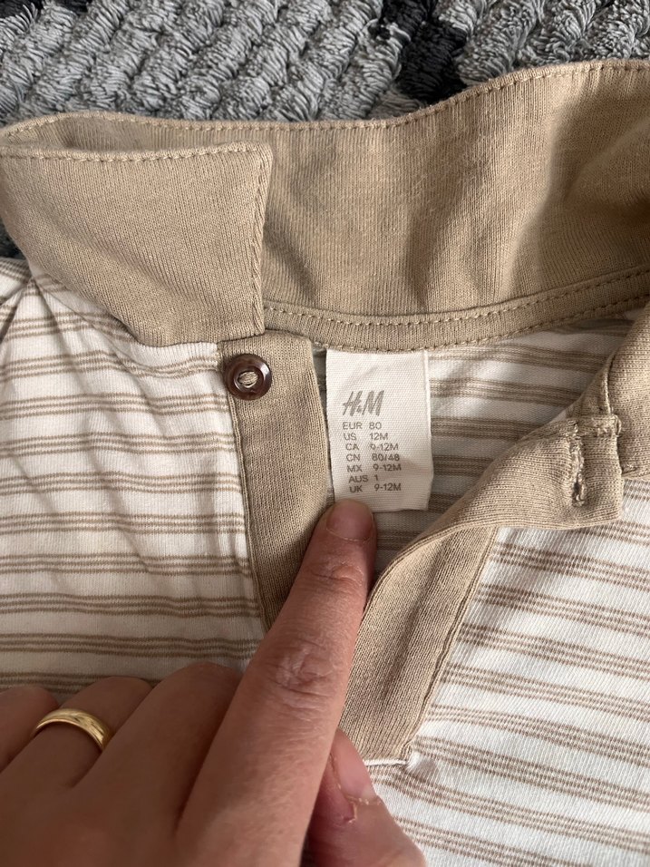 Düğmeli Bej Pamuklu Erkek Bebek Body - Görsel 2