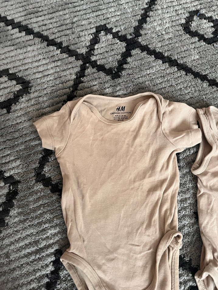 Bej Pamuklu Bebek Çıtçıtlı Body - Görsel 2