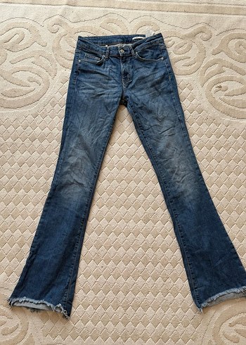 xs Beden mavi Renk ZARA Kadın Mavi Denim Pantolon