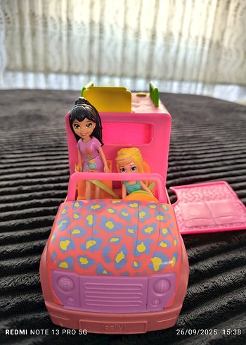poly pocket Renkli Pembe Oyuncak Araba