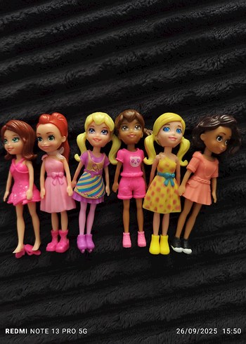  Beden poly pocket Renkli Mini Bebek Seti