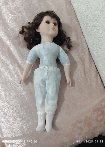 Pembe Dantel Detaylı porselen Bebek - Görsel 7