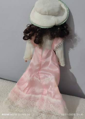 Pembe Dantel Detaylı porselen Bebek - Görsel 5