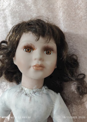 Pembe Dantel Detaylı porselen Bebek - Görsel 8