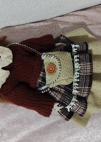 Kahverengi Saçlı porselen Bebek - Görsel 6