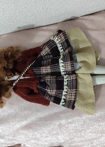 Kahverengi Saçlı porselen Bebek - Görsel 5