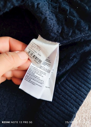 Kadın Lacivert Boğazlı Triko Kısa Kollu Kazak - Görsel 6