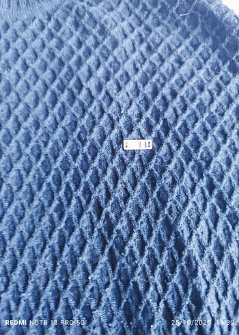 Kadın Lacivert Boğazlı Triko Kısa Kollu Kazak - Görsel 2