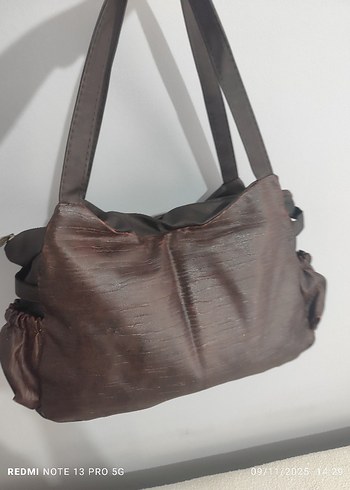 Kahverengi Deri Pilili Kadın Çanta - Görsel 3