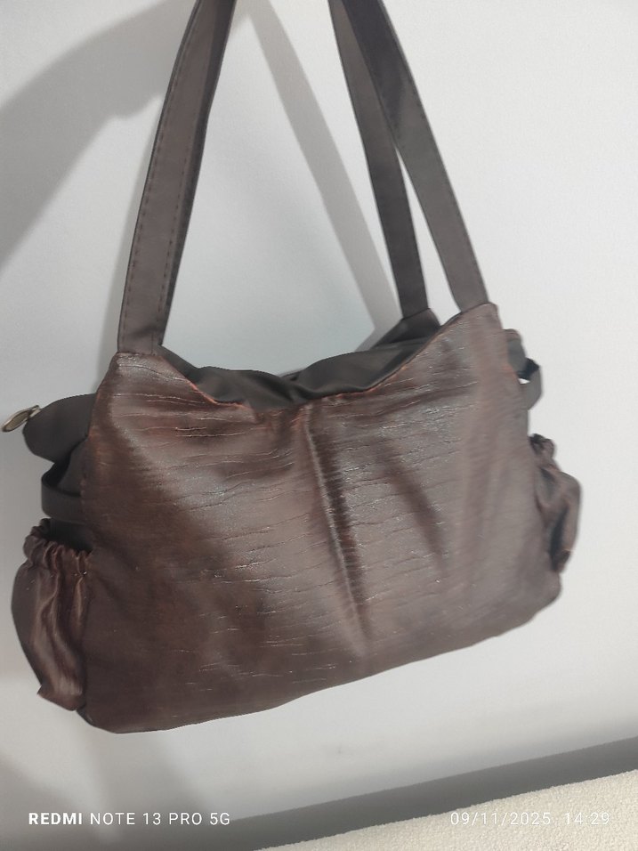 Kahverengi Deri Pilili Kadın Çanta - Görsel 3
