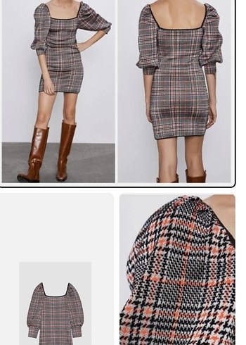 zaraDesenli Uzun Kollu Midi Elbise - Görsel 4