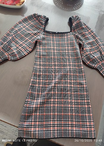 zaraDesenli Uzun Kollu Midi Elbise - Görsel 3