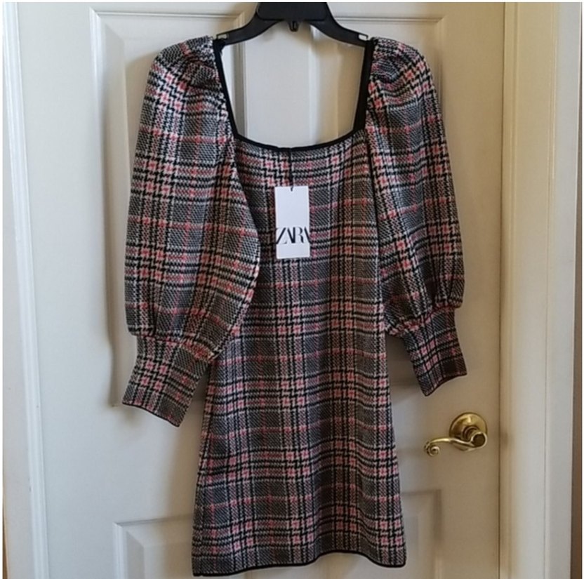 zaraDesenli Uzun Kollu Midi Elbise - Görsel 2