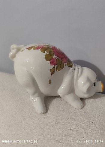 Çiçek Desenli Seramik kumbara Biblo - Görsel 4