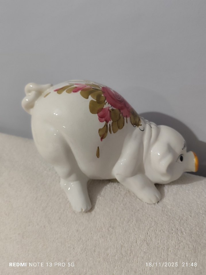 Çiçek Desenli Seramik kumbara Biblo - Görsel 4