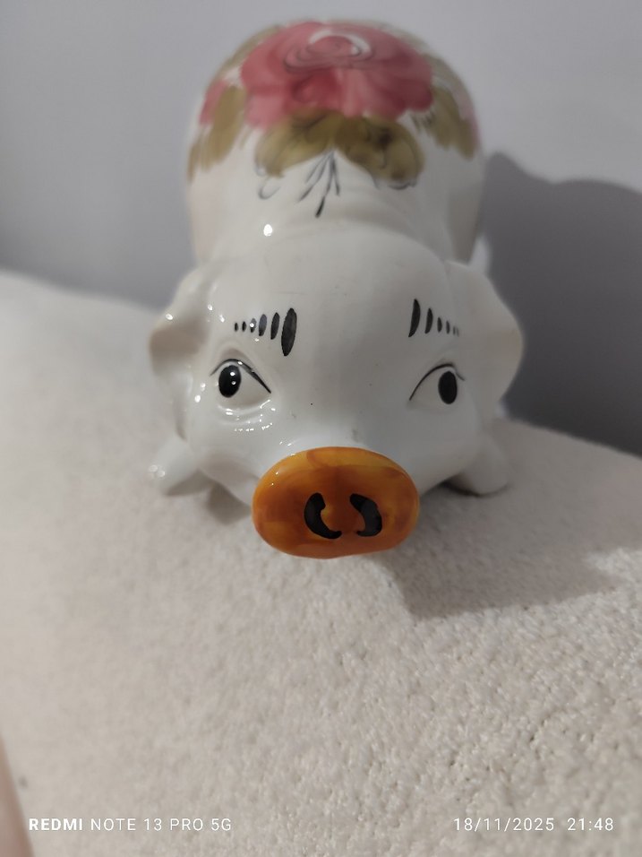 Çiçek Desenli Seramik kumbara Biblo - Görsel 2