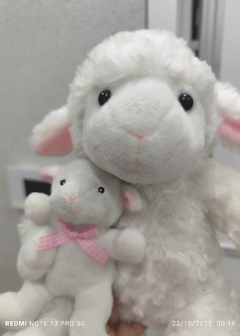 masal anlatan Beyaz Peluş Kuzu Oyuncak - Görsel 4