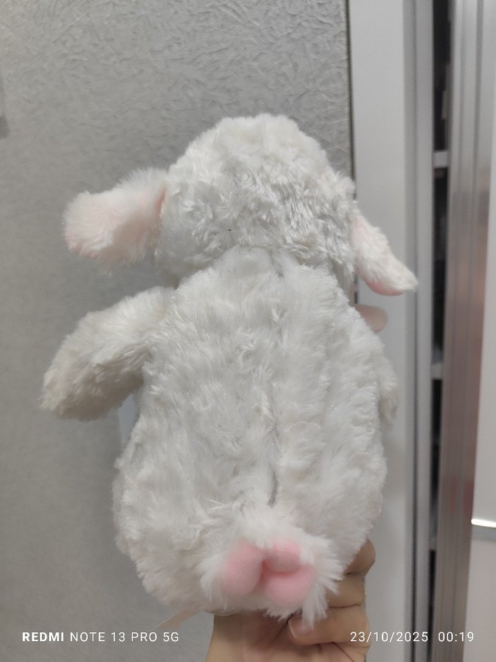 masal anlatan Beyaz Peluş Kuzu Oyuncak - Görsel 3