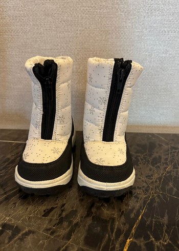 Kız Çocuk Beyaz Fermuarlı Bot - Görsel 4