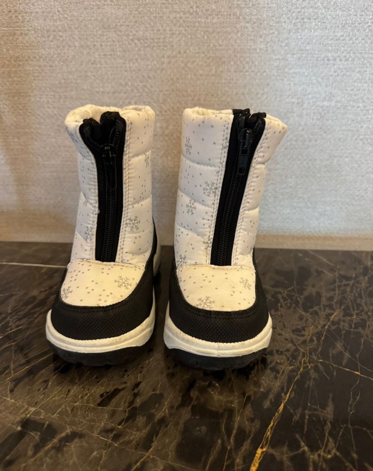 Kız Çocuk Beyaz Fermuarlı Bot - Görsel 4