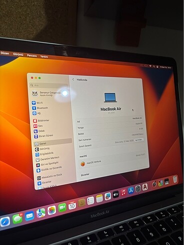 Beden Renk MacBook Air m1 2020