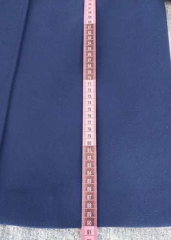 Midi Boy Lacivert kaşe kaban - Görsel 3